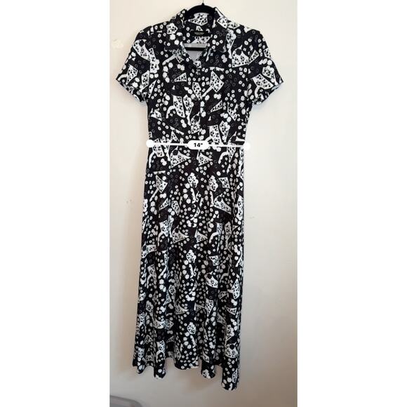 RACHEL COMEY FLORAL AXIL MIDI DRESS IN BLACK PRINT size 4 - Picture 10 of 14